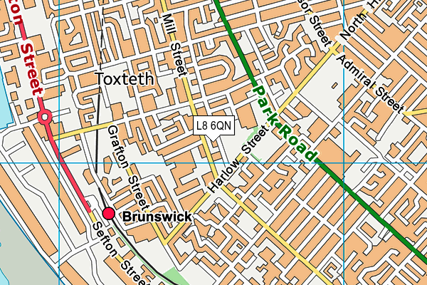 L8 6QN map - OS VectorMap District (Ordnance Survey)