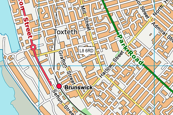 L8 6RD map - OS VectorMap District (Ordnance Survey)