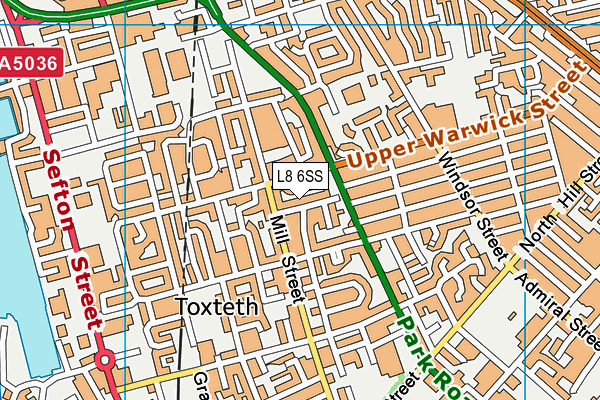 L8 6SS map - OS VectorMap District (Ordnance Survey)