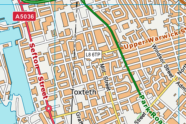 L8 6TP map - OS VectorMap District (Ordnance Survey)