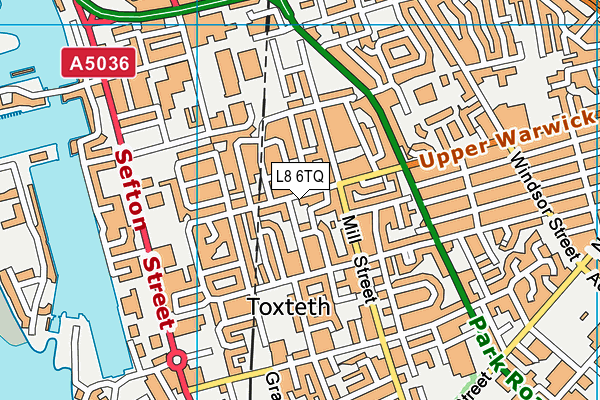 L8 6TQ map - OS VectorMap District (Ordnance Survey)