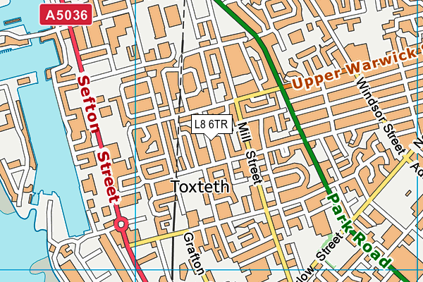 L8 6TR map - OS VectorMap District (Ordnance Survey)
