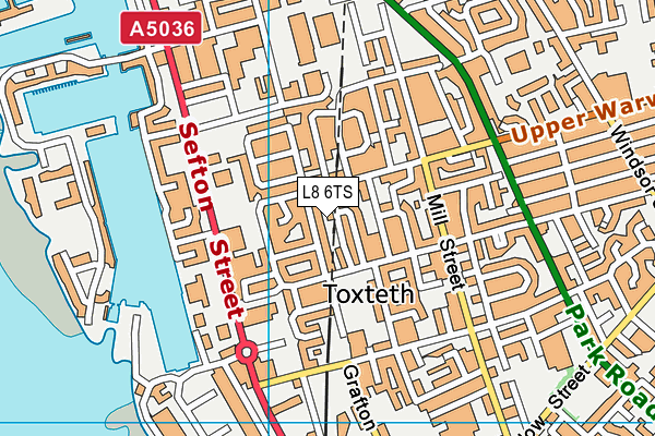 L8 6TS map - OS VectorMap District (Ordnance Survey)