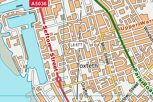 L8 6TT map - OS VectorMap District (Ordnance Survey)