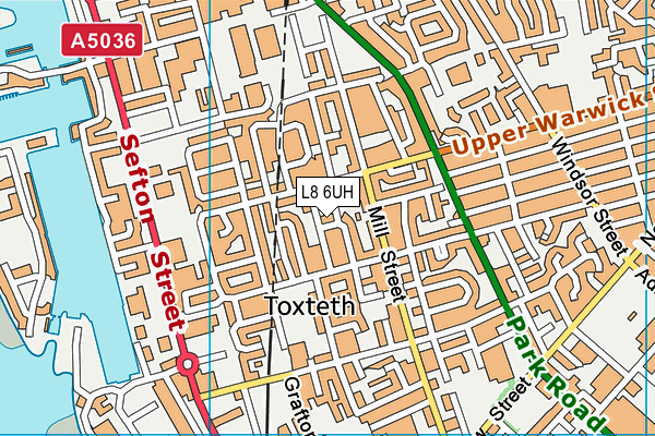 L8 6UH map - OS VectorMap District (Ordnance Survey)