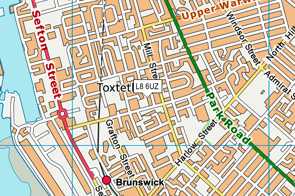 L8 6UZ map - OS VectorMap District (Ordnance Survey)