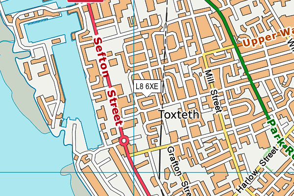 L8 6XE map - OS VectorMap District (Ordnance Survey)