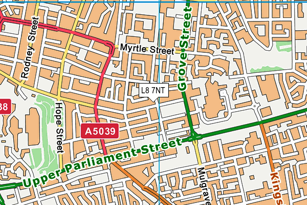 L8 7NT map - OS VectorMap District (Ordnance Survey)