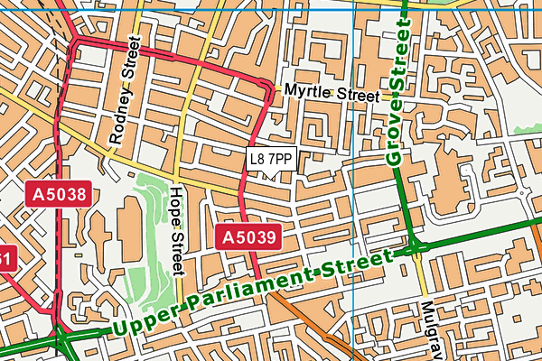 L8 7PP map - OS VectorMap District (Ordnance Survey)