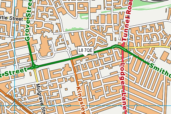 L8 7QE map - OS VectorMap District (Ordnance Survey)