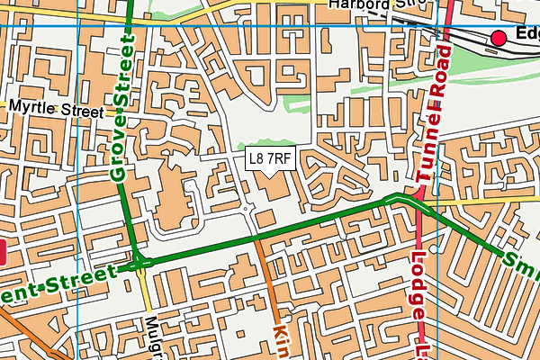L8 7RF map - OS VectorMap District (Ordnance Survey)