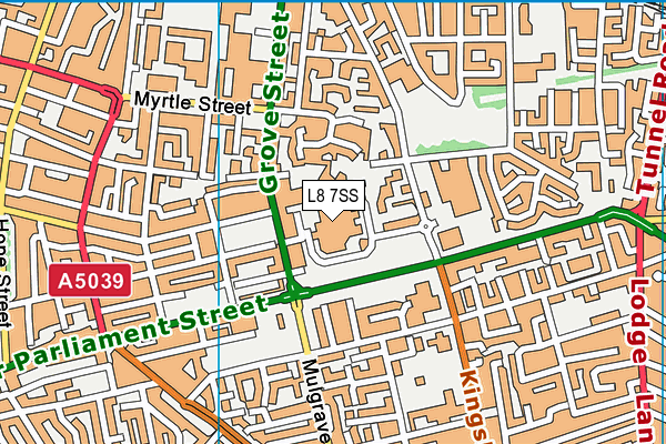 L8 7SS map - OS VectorMap District (Ordnance Survey)