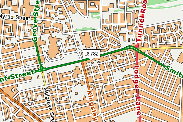 L8 7SZ map - OS VectorMap District (Ordnance Survey)