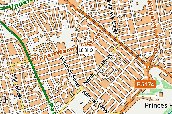 L8 8HQ map - OS VectorMap District (Ordnance Survey)