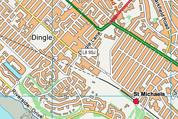 King's Leadership Academy, Liverpool map (L8 9SJ) - OS VectorMap District (Ordnance Survey)
