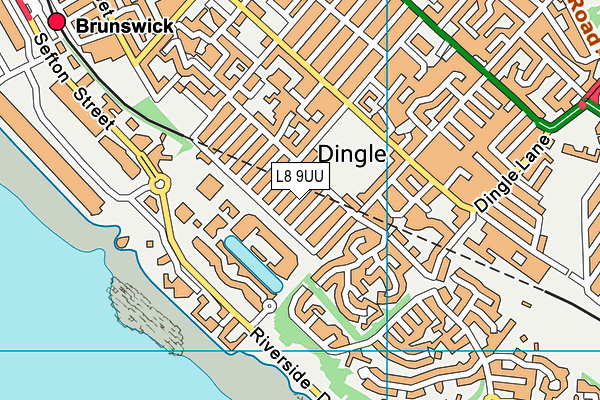 L8 9UU map - OS VectorMap District (Ordnance Survey)