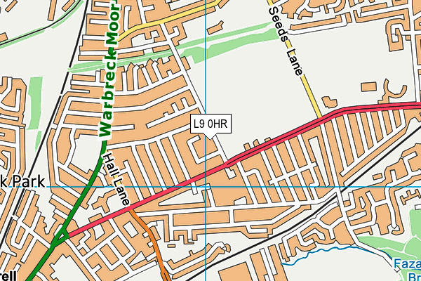 L9 0HR map - OS VectorMap District (Ordnance Survey)