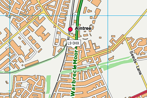 L9 0HX map - OS VectorMap District (Ordnance Survey)