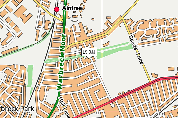 L9 0JJ map - OS VectorMap District (Ordnance Survey)