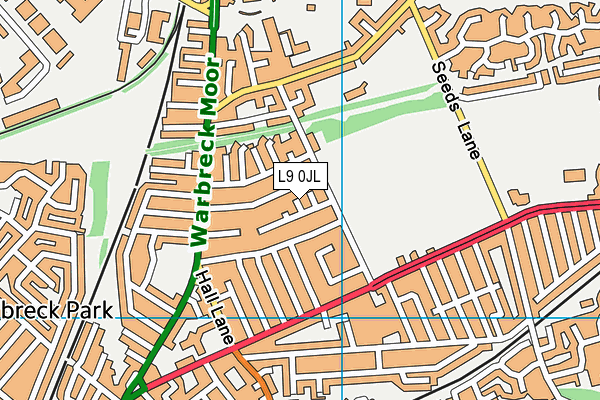 L9 0JL map - OS VectorMap District (Ordnance Survey)