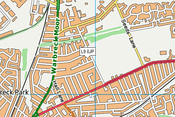 L9 0JP map - OS VectorMap District (Ordnance Survey)