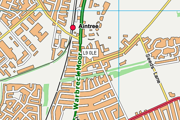 L9 0LE map - OS VectorMap District (Ordnance Survey)