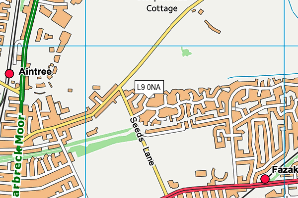 L9 0NA map - OS VectorMap District (Ordnance Survey)