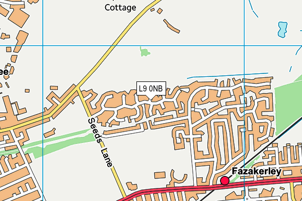L9 0NB map - OS VectorMap District (Ordnance Survey)