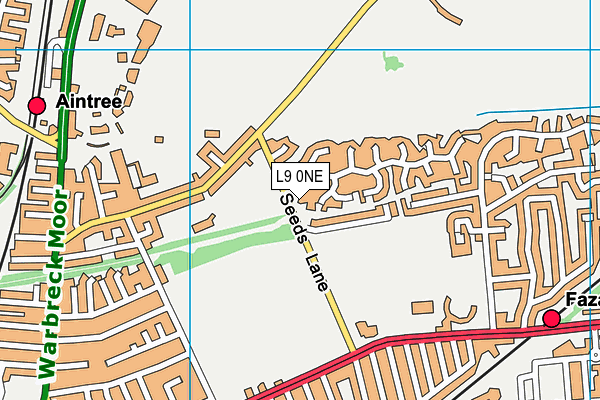 L9 0NE map - OS VectorMap District (Ordnance Survey)