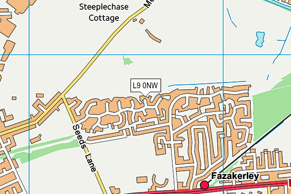 L9 0NW map - OS VectorMap District (Ordnance Survey)