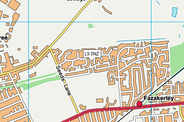 L9 0NZ map - OS VectorMap District (Ordnance Survey)