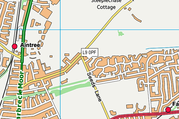 L9 0PF map - OS VectorMap District (Ordnance Survey)