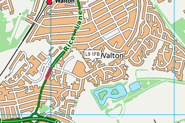 L9 1FB map - OS VectorMap District (Ordnance Survey)