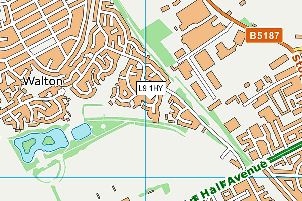 L9 1HY map - OS VectorMap District (Ordnance Survey)