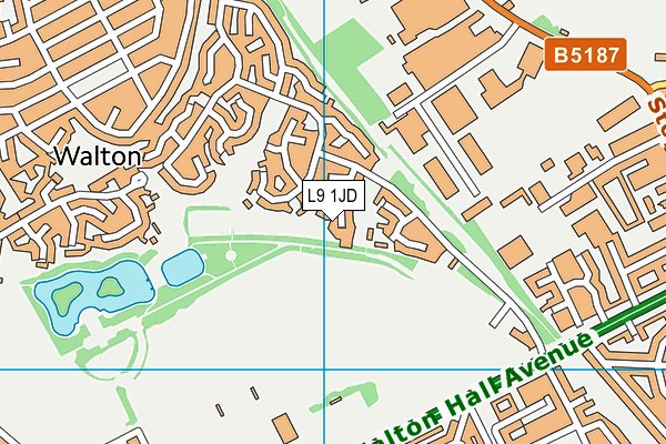 L9 1JD map - OS VectorMap District (Ordnance Survey)