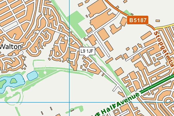 L9 1JF map - OS VectorMap District (Ordnance Survey)