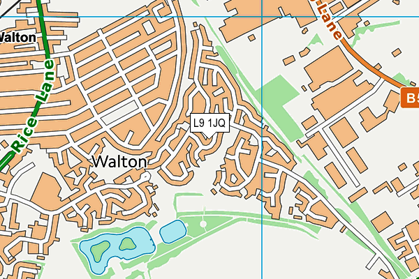 L9 1JQ map - OS VectorMap District (Ordnance Survey)