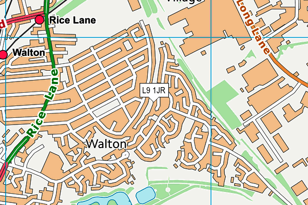 L9 1JR map - OS VectorMap District (Ordnance Survey)