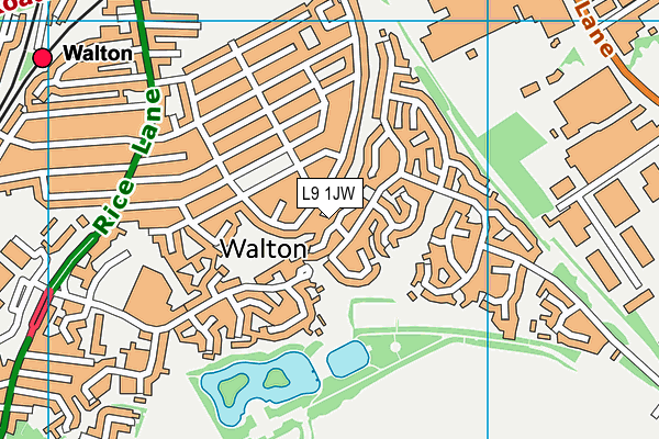 L9 1JW map - OS VectorMap District (Ordnance Survey)