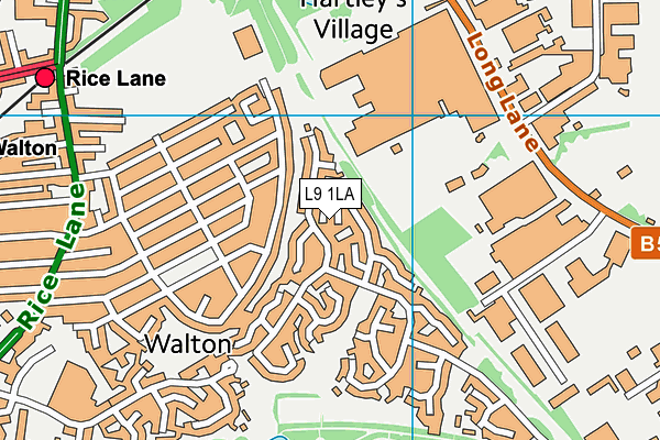 L9 1LA map - OS VectorMap District (Ordnance Survey)