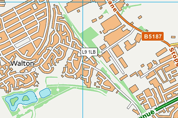 L9 1LB map - OS VectorMap District (Ordnance Survey)