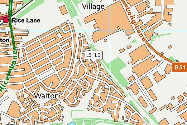 L9 1LD map - OS VectorMap District (Ordnance Survey)