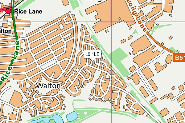 L9 1LE map - OS VectorMap District (Ordnance Survey)
