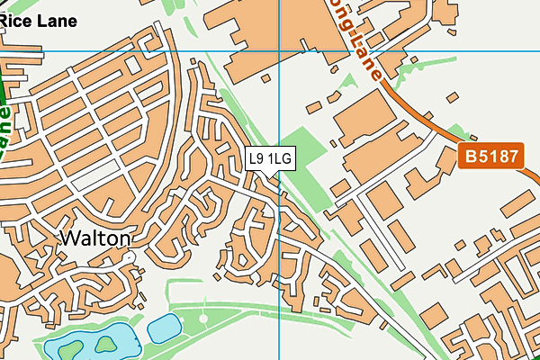 L9 1LG map - OS VectorMap District (Ordnance Survey)