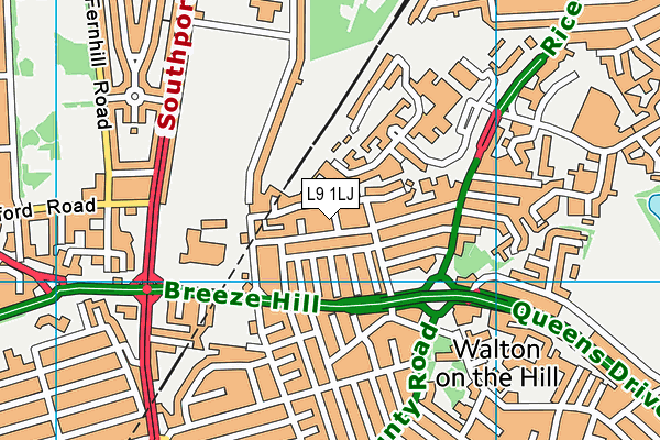 L9 1LJ map - OS VectorMap District (Ordnance Survey)