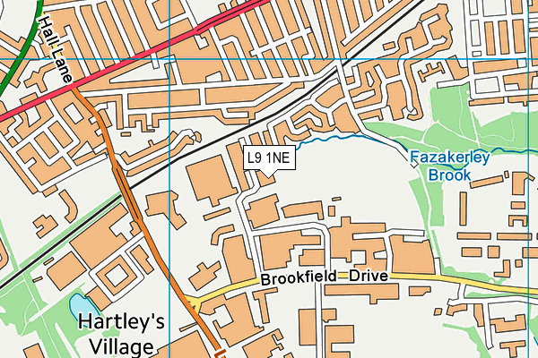 L9 1NE map - OS VectorMap District (Ordnance Survey)