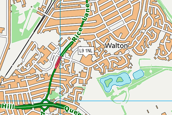 L9 1NL map - OS VectorMap District (Ordnance Survey)