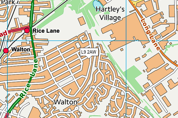 L9 2AW map - OS VectorMap District (Ordnance Survey)