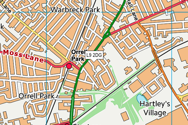 L9 2DG map - OS VectorMap District (Ordnance Survey)