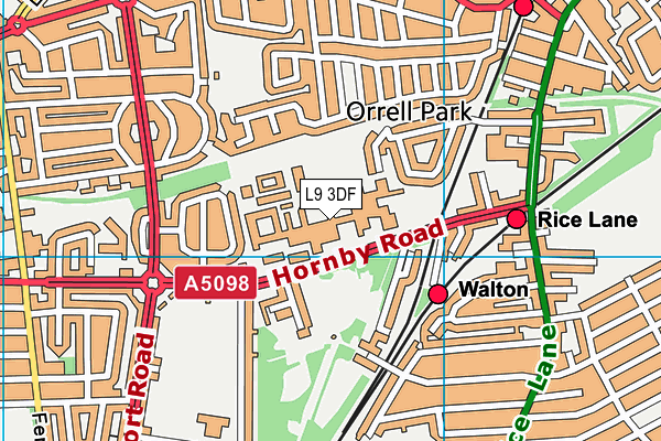 Hmp Liverpool map (L9 3DF) - OS VectorMap District (Ordnance Survey)